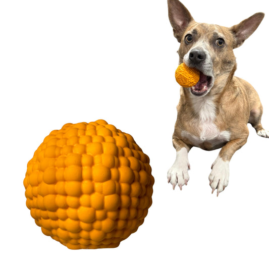 DesiPups Mithai Ladoo Ball Toy | Textured Material to Keep Dogs Engaged | Ideal for Small and Medium Dogs | Designed to Play Indoors or Outdoors | Easy to Clean Indian Desi Play Treat